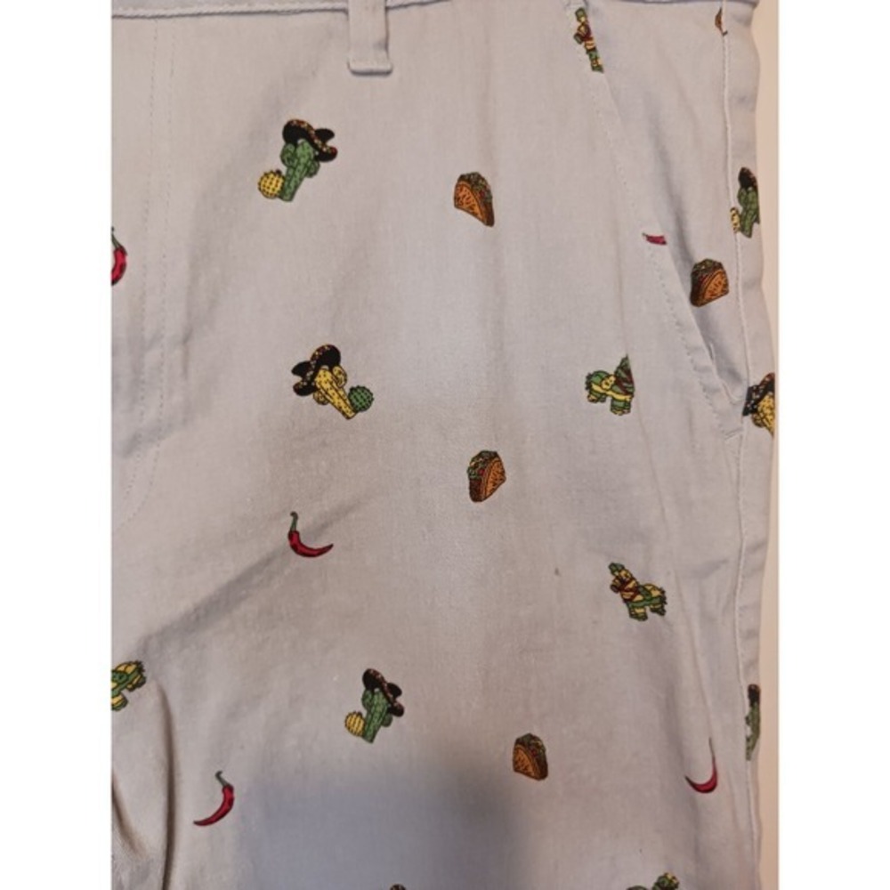 Raw Yarn Taco Cactus Chili Pepper Mens‎ Khaki Chino Shorts 36